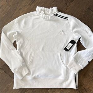 Tail White Sweatshirt with Black Accents